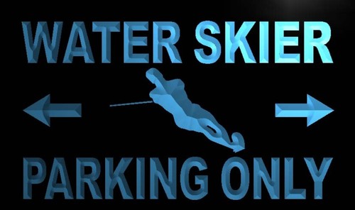 Water Skier Parking Only Neon Light Sign